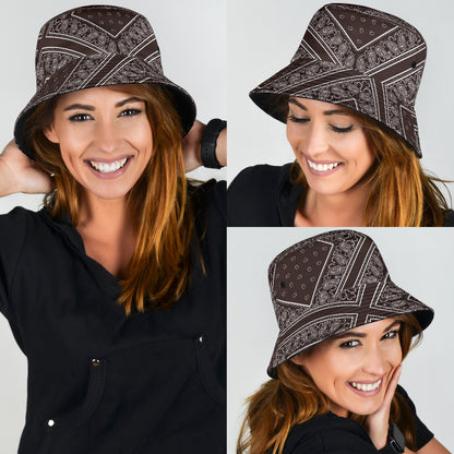 Coffee Brown Bandana Bucket Hat