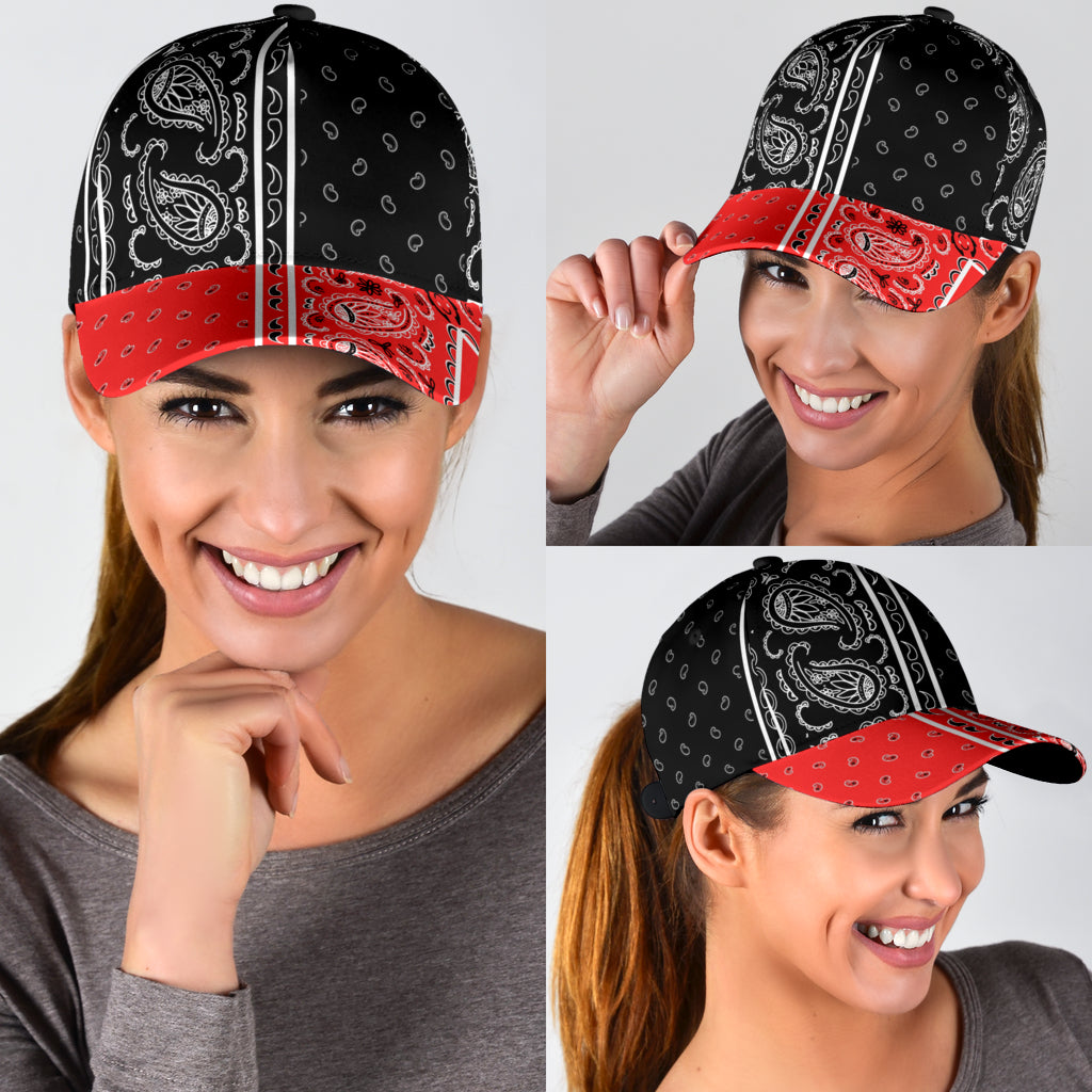 Classic Cap - Black Bandana Style V3