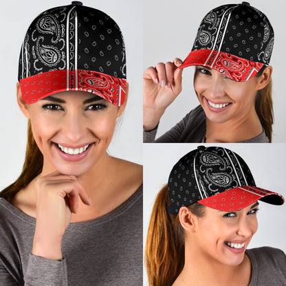 Classic Cap - Black Bandana Style V3