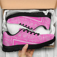 Low Top Sneaker - Bright Pink on Black