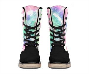 Women's Winter Boots - Pink Pastel w Black Toes