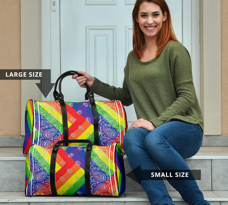 Rainbow ZigZag Bandana Travel Bag