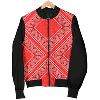 Men's Red X Bandana Bomber Jacket