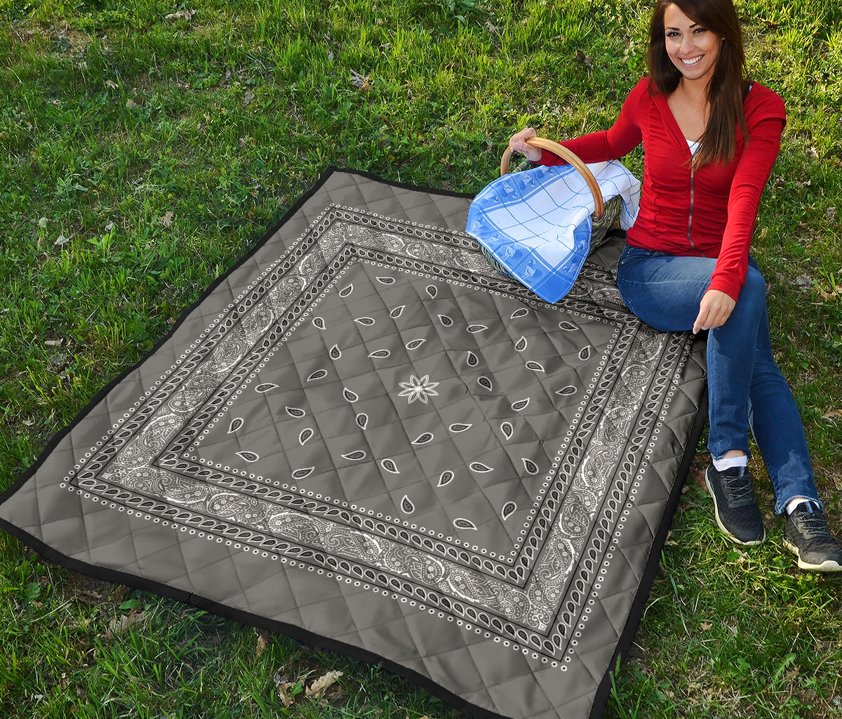 Quilt 4 Gray Bandana Quilt