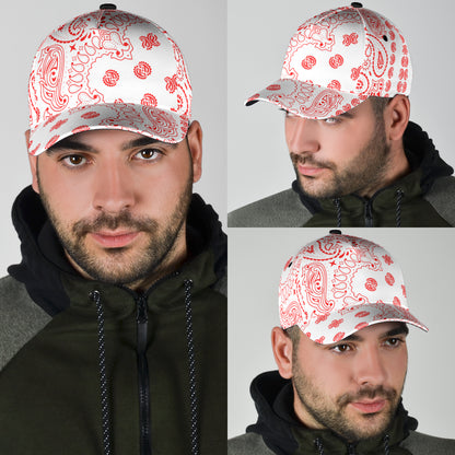 Classic Cap - 2-  Red and White