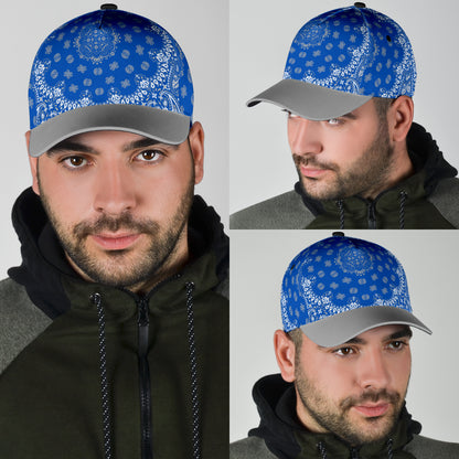 Classic Cap 2 - Gray on Blue Gray Bill