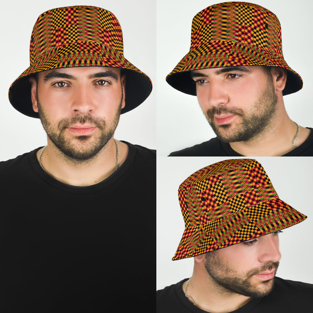 Kente Cloth Style Bucket Hat