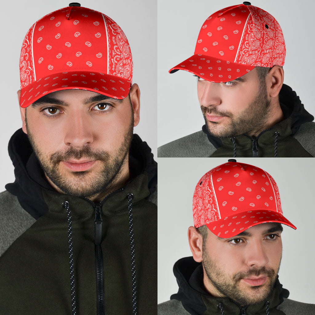 Classic Cap - White on Red Bandana Inline