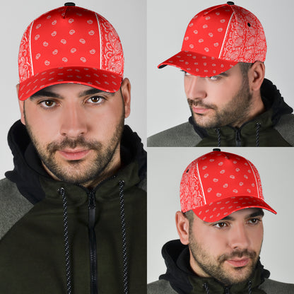 Classic Cap - White on Red Bandana Inline