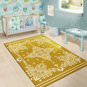 Area Rug Two - White on Gold