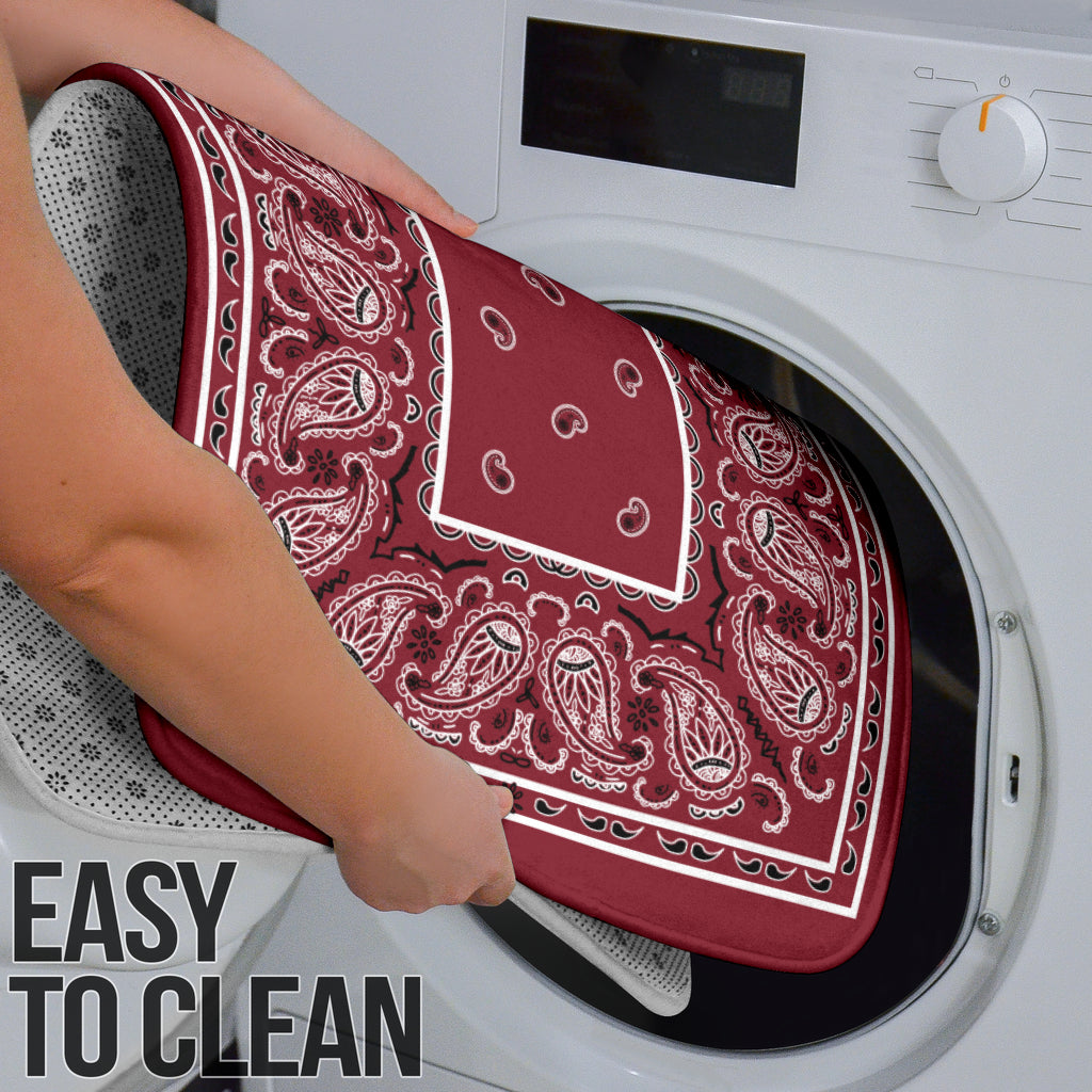 Bathroom Set - Maroon Bandana 3 Pieces