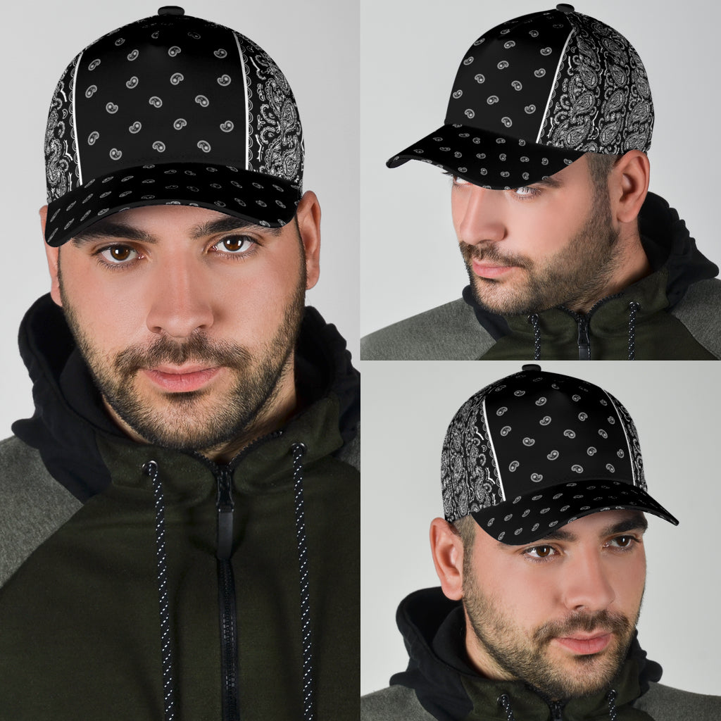 Classic Cap - White on Black Inline