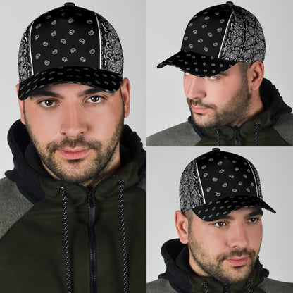 Classic Cap - White on Black Inline