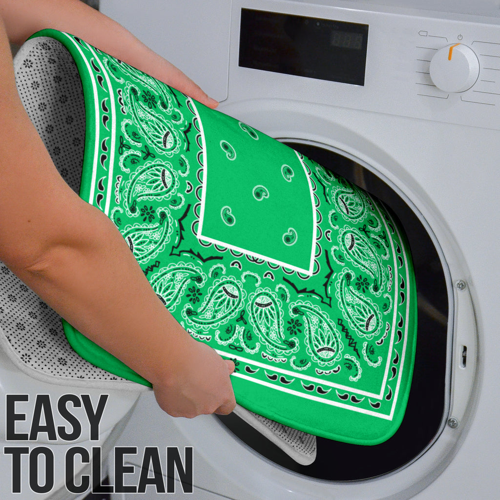Bathroom Set - Green Bandana 3 Pieces