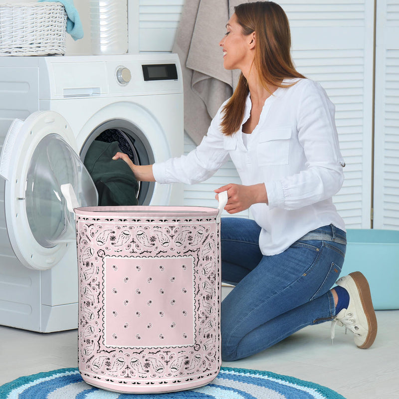 Laundry Hamper - Light Pink Original Bandana