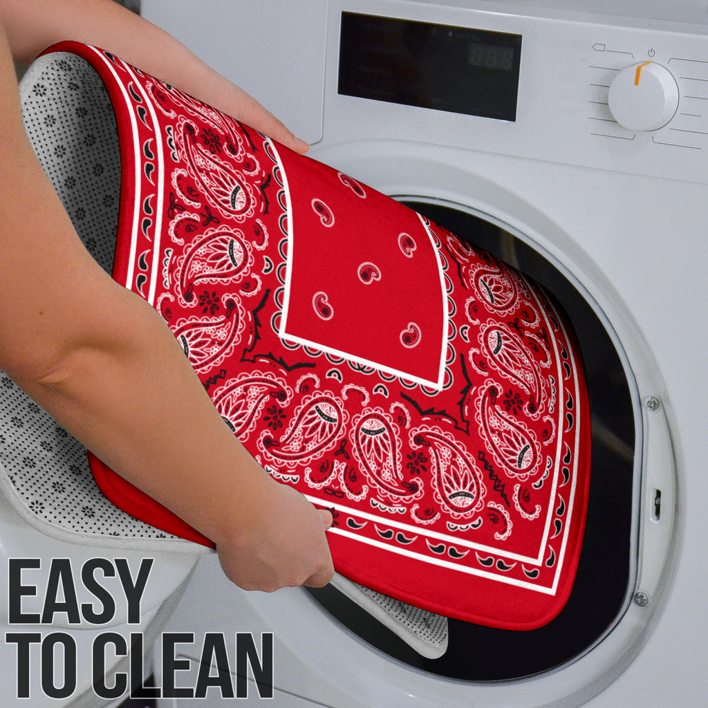 Bathroom Set - Red Bandana 3 Pieces