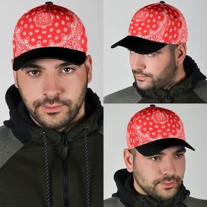 Classic Cap - 2-  Red and White