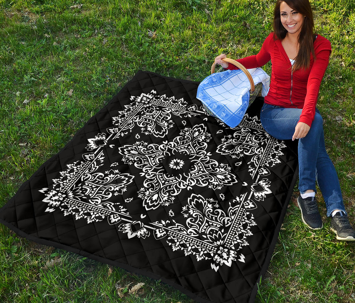 Quilt 3 Black and White Bandana Quilt