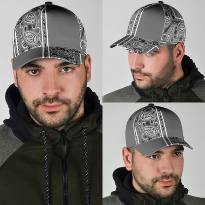 Classic Cap - Gray Bandana Style