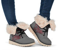 Women's Winter Boots - B3 Gray And Red