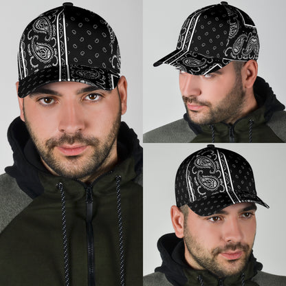 Classic Cap - Black Bandana Style V2