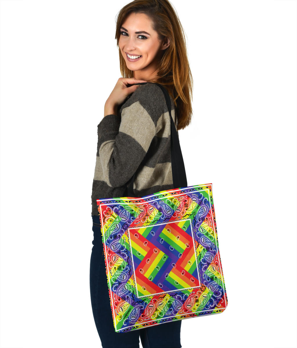 ZigZag Rainbow Bandana Tote Bag