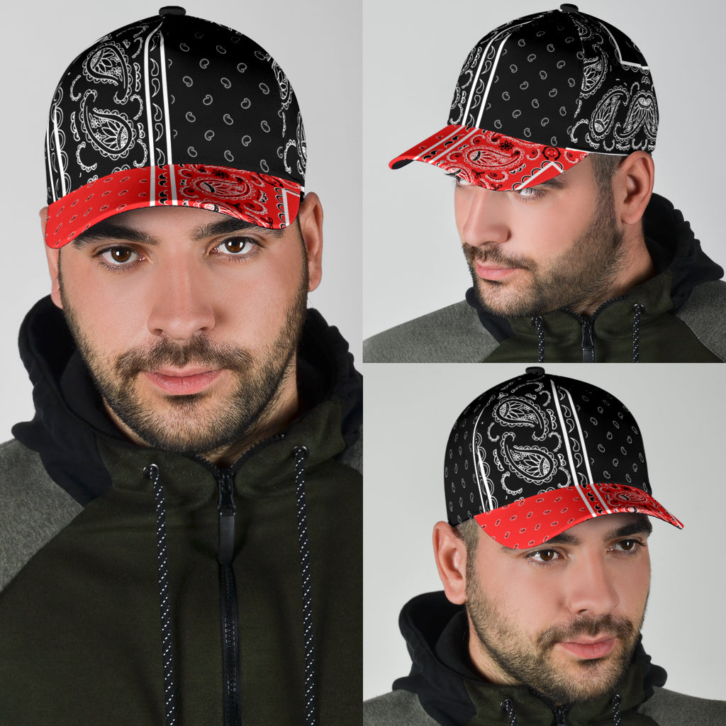 Classic Cap - Black Bandana Style V3