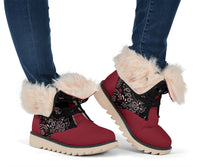 Women's Winter Boots - B3 Black & Maroon