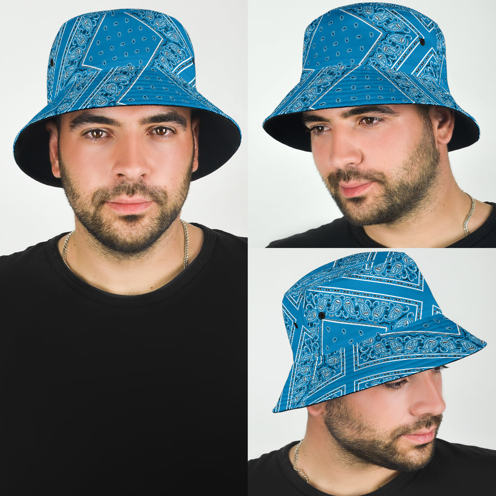 Sky Blue Bandana Bucket Hat