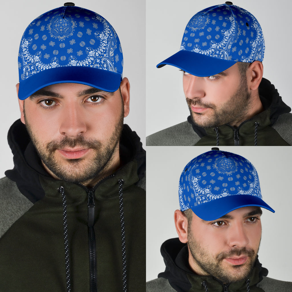 Classic Cap 2 - Gray on Blue Blue Bill