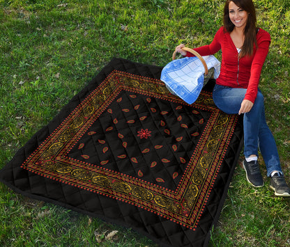 Quilt 4 Red Gold and Black Bandana Quilt