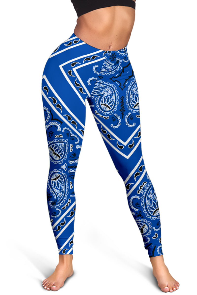 Women's Leggings - Cobalt Total Bandana