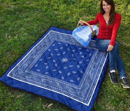 Quilt 4 Blue White Bandana Quilt