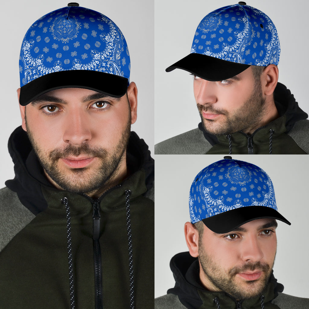 Classic Cap 2 - Gray on Blue Black Bill
