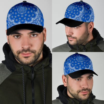 Classic Cap 2 - Gray on Blue Black Bill