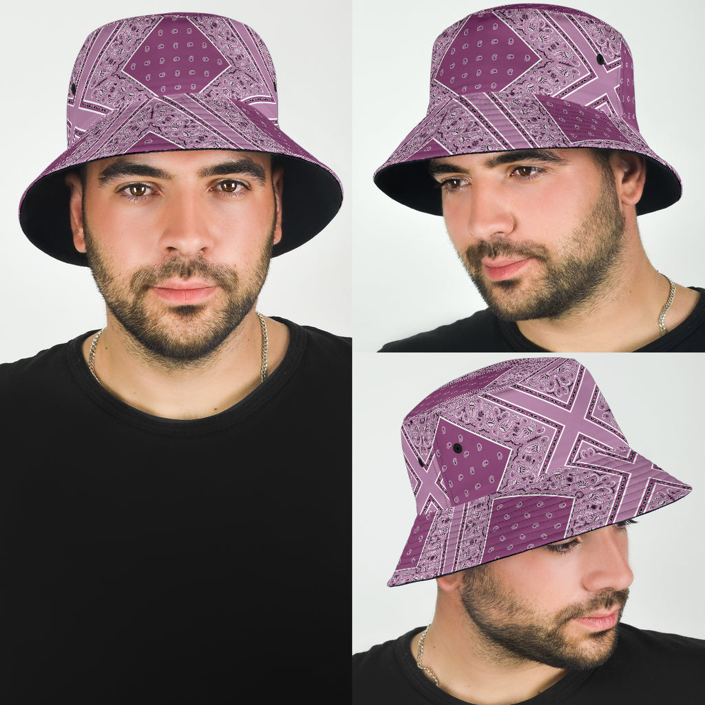 Mauve Bandana Bucket Hat
