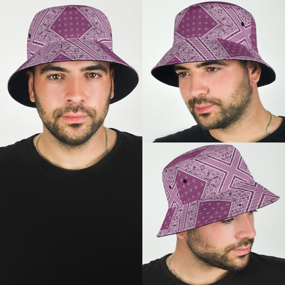 Mauve Bandana Bucket Hat