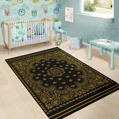 Area Rug 1 - Gold on Black