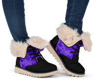 Women's Winter Boots - Purple and Black