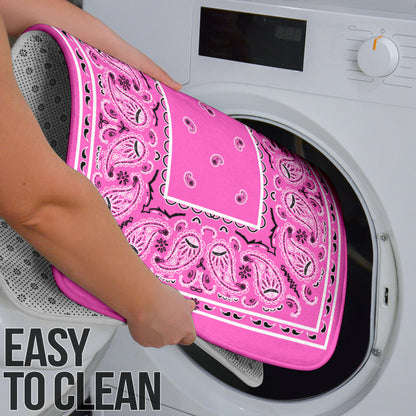 Bathroom Set - Bright Pink Bandana 3 Pieces