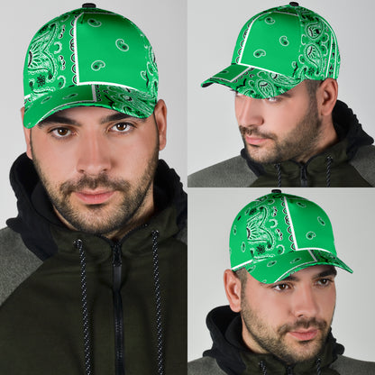 Classic Cap - Green Bandana Style