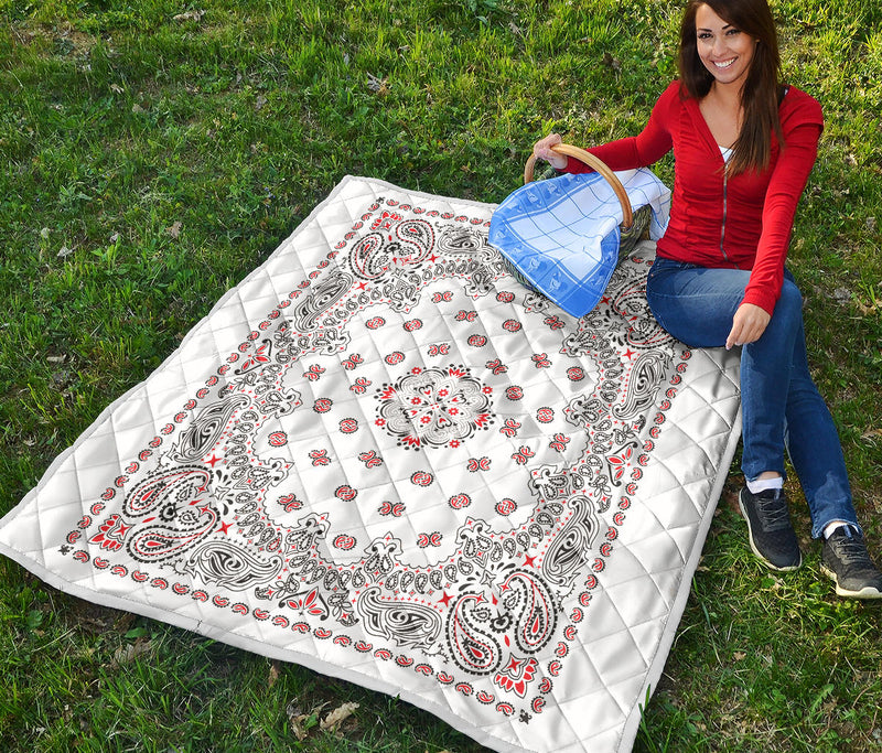 Quilt 2 - Red Black White Bandana Style