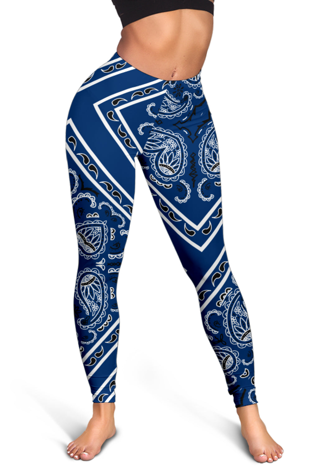 Women's Leggings - Navy Total Bandana