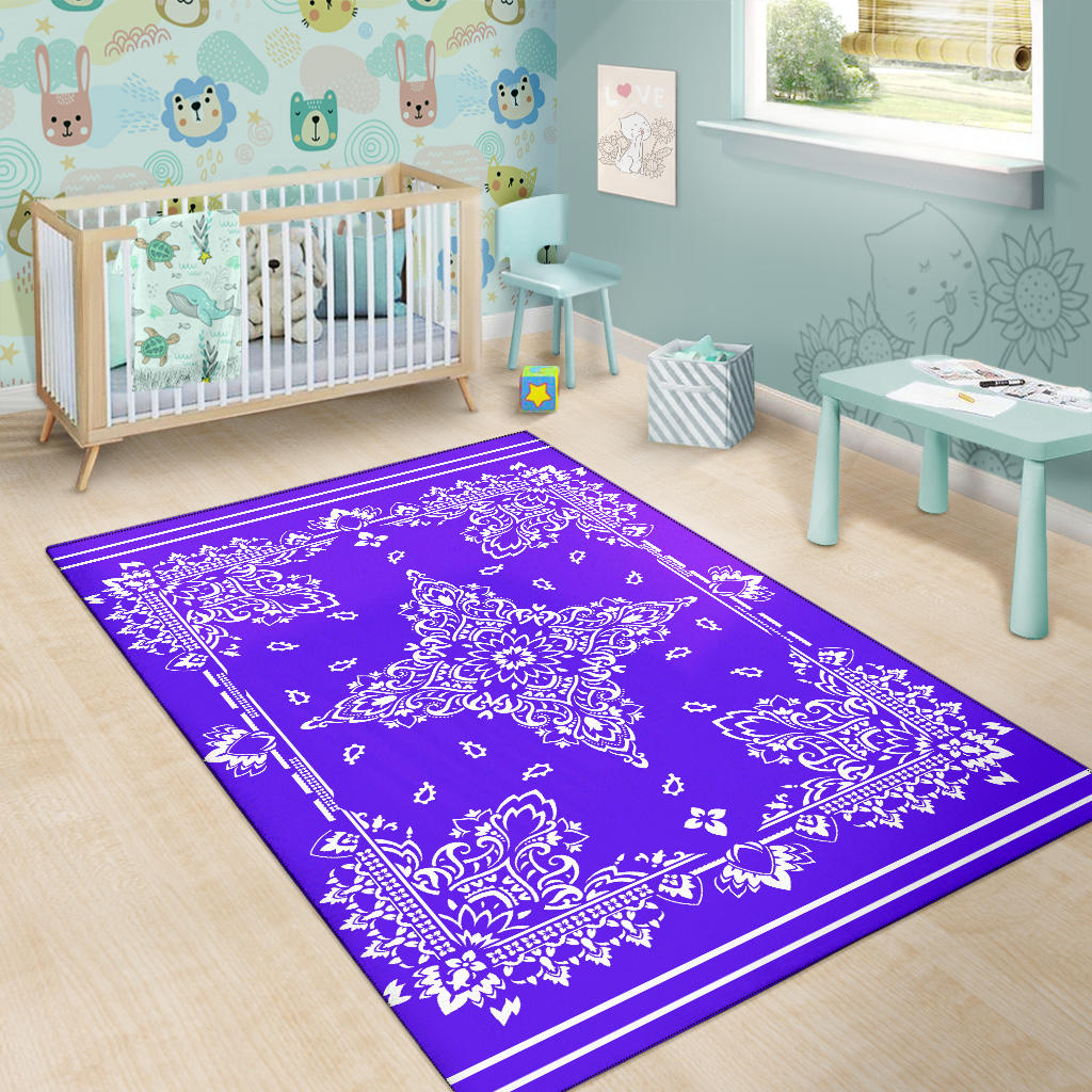 Area Rug Two - White on Violet