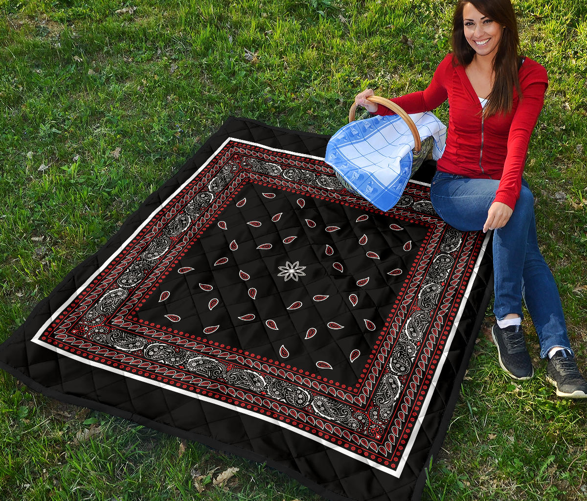Quilt 4 Red Black Bandana Quilt