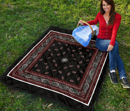 Quilt 4 Red Black Bandana Quilt