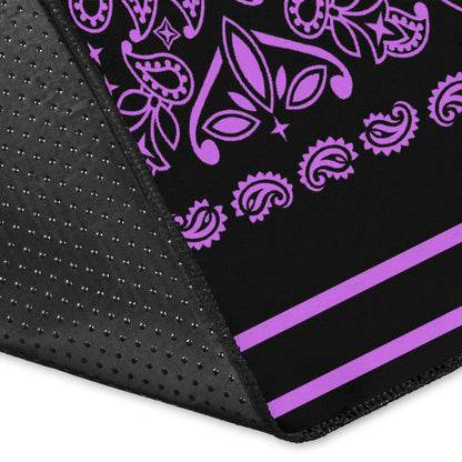 Area Rug One - Magenta on Black