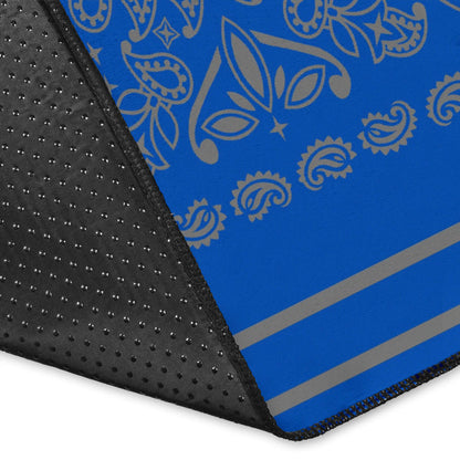 Area Rug 1 - Gray on Cobalt