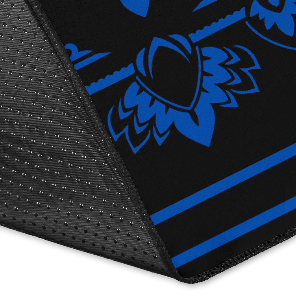 Area Rug Two - Cobalt on Black