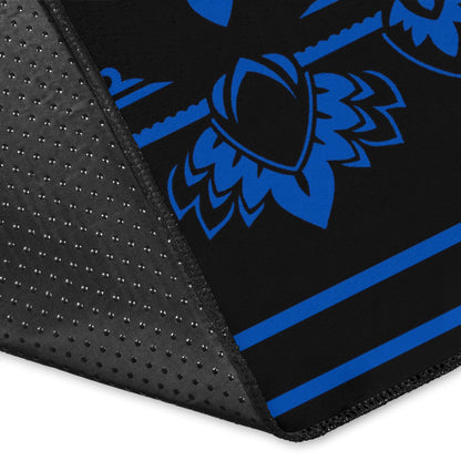 Area Rug Two - Cobalt on Black
